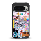 happy sunshine aesthetic collage back phone cover | glass case for google pixel 9 pro