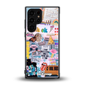 happy sunshine aesthetic collage back phone cover | glass case for samsung galaxy s23 ultra