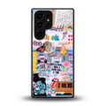 happy sunshine aesthetic collage back phone cover | glass case for samsung galaxy s25 ultra