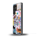 happy sunshine aesthetic collage back phone cover | glass case for samsung galaxy s25 ultra