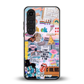happy sunshine aesthetic collage back phone cover | glass case for samsung galaxy s24 plus