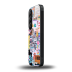 happy sunshine aesthetic collage back phone cover | glass case for samsung galaxy s24 plus