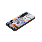 happy sunshine aesthetic collage back phone cover | glass case for samsung galaxy s25