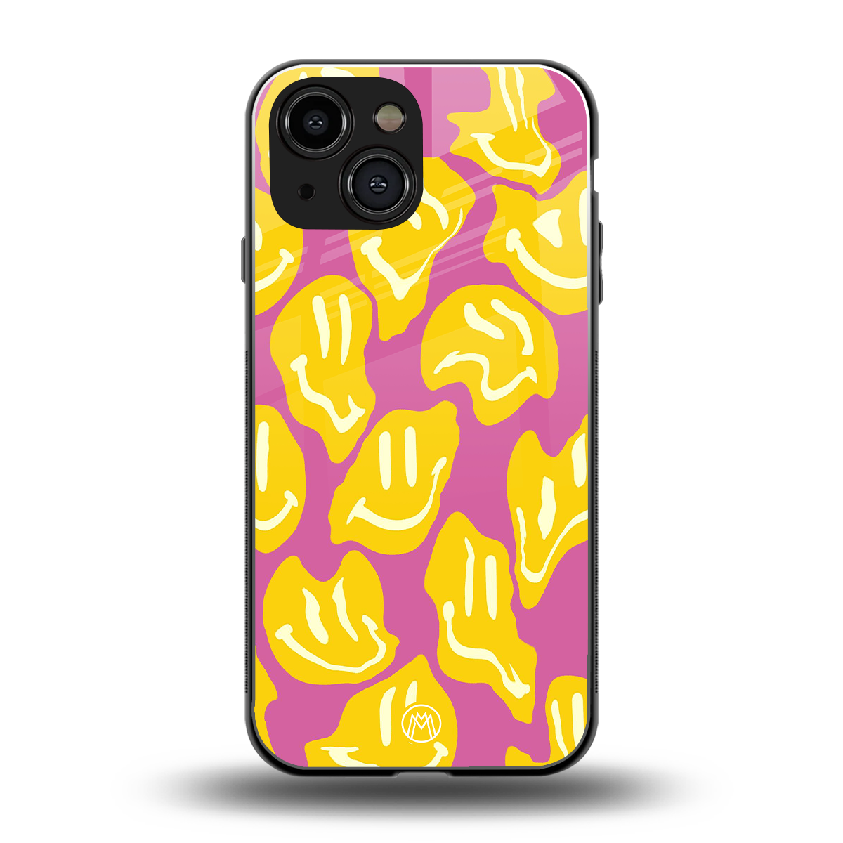 happy trip back phone cover | glass case for iphone 13 mini