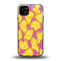 happy trip back phone cover | glass case for iphone 15 plus