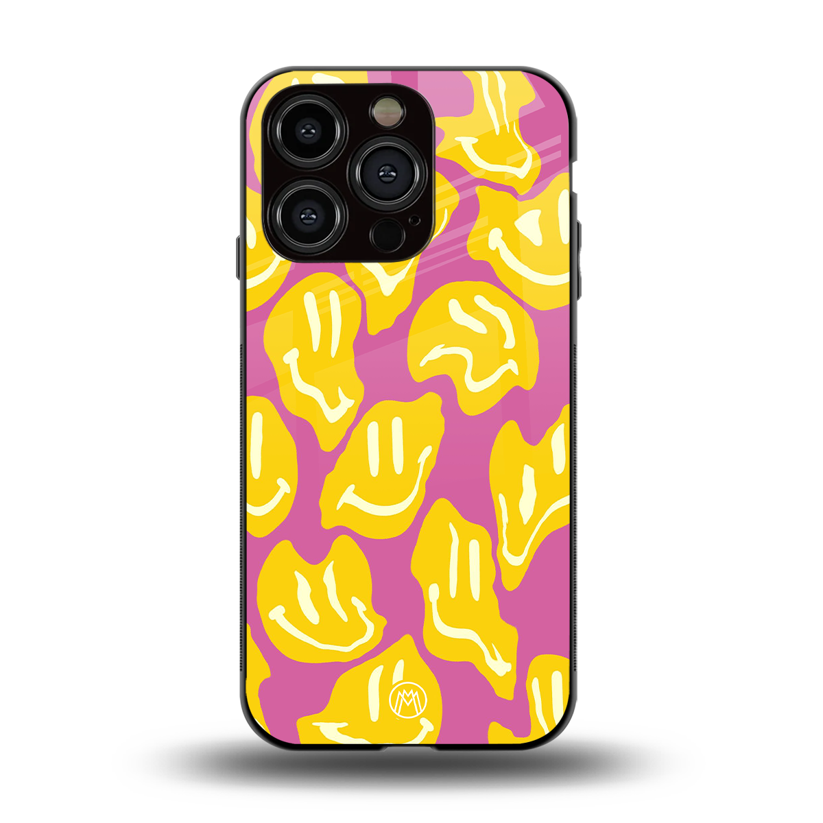 happy trip back phone cover | glass case for iphone 15 pro