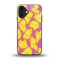 happy trip back phone cover | glass case for iphone 16 plus