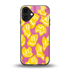 happy trip back phone cover | glass case for iphone 16 plus