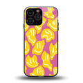 happy trip back phone cover | glass case for iphone 16 pro max