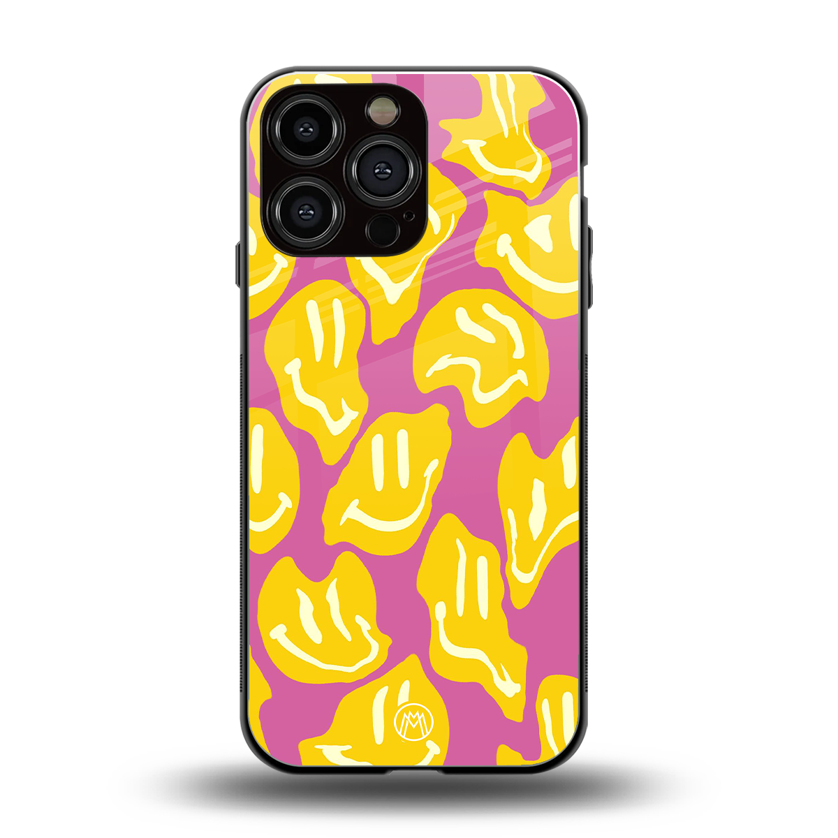 happy trip back phone cover | glass case for iphone 16 pro max