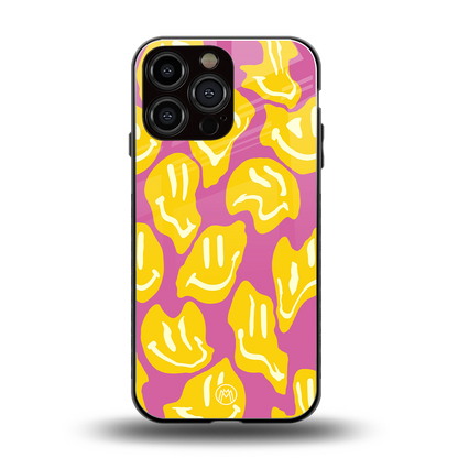 happy trip back phone cover | glass case for iphone 16 pro max
