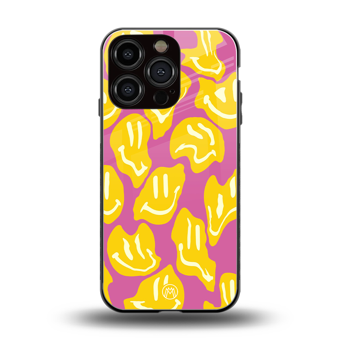 happy trip back phone cover | glass case for iphone 16 pro