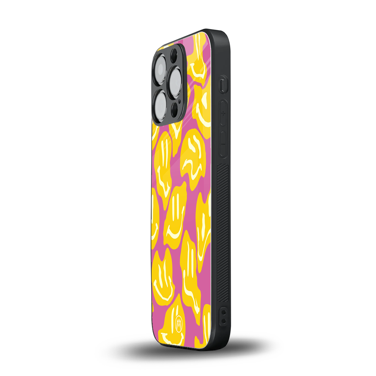 happy trip back phone cover | glass case for iphone 16 pro