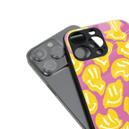 happy trip back phone cover | glass case for iphone 16 pro