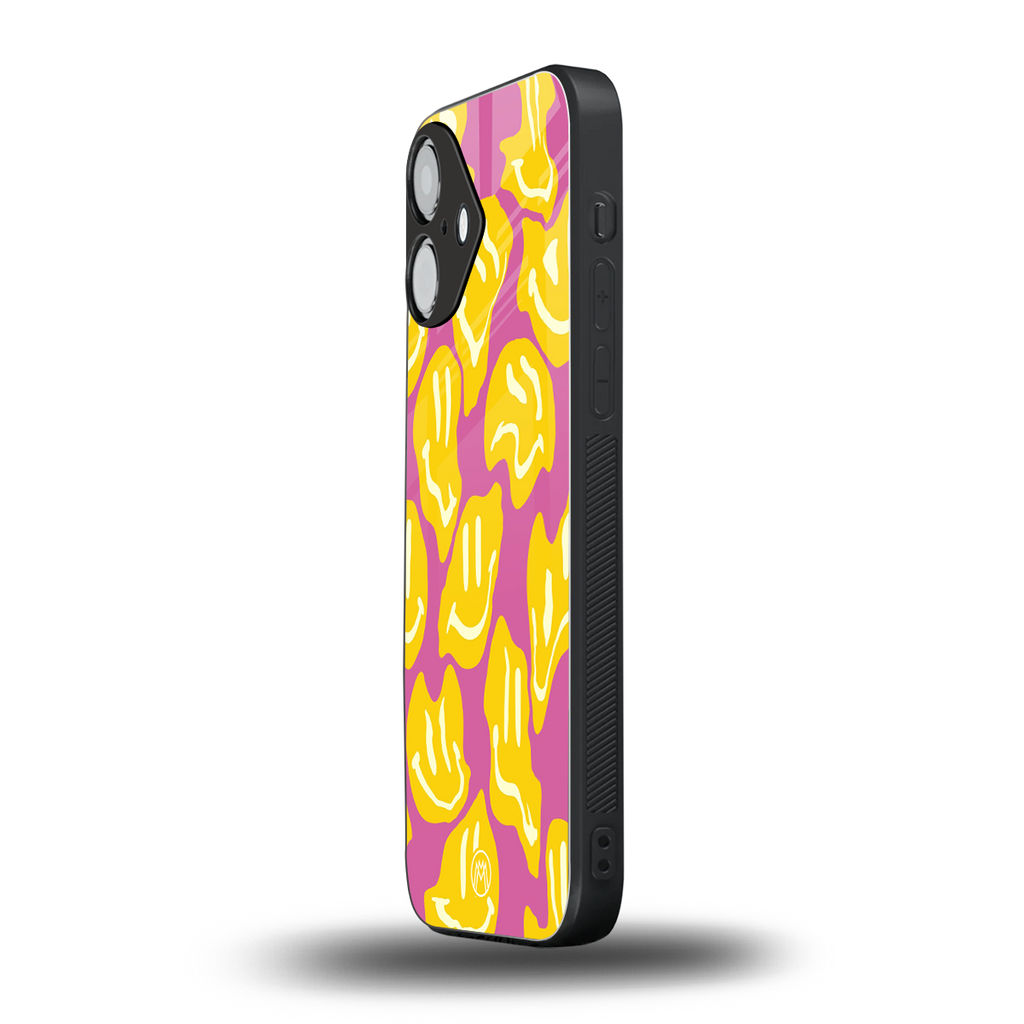 happy trip back phone cover | glass case for iphone 16