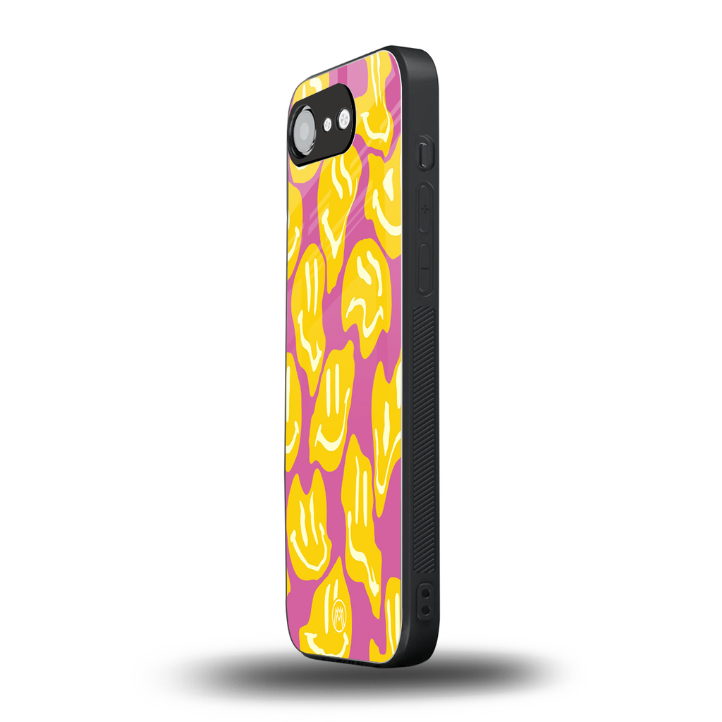 happy trip back phone cover | glass case for iphone 16e