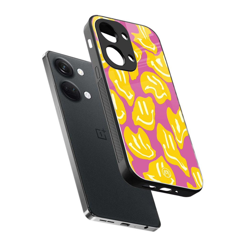 happy trip back phone cover | glass case for oneplus nord 3