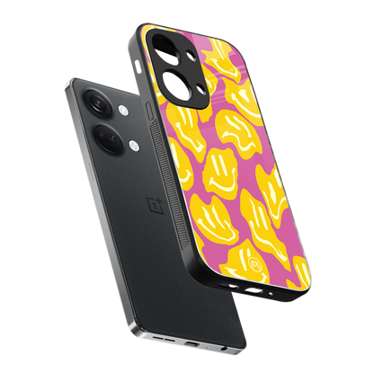 happy trip back phone cover | glass case for oneplus nord 3