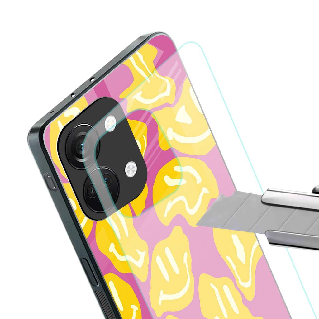 happy trip back phone cover | glass case for oneplus nord 3