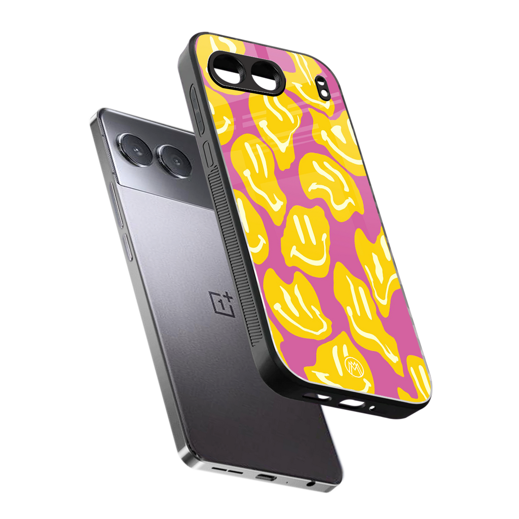 happy trip back phone cover | glass case for oneplus nord 4