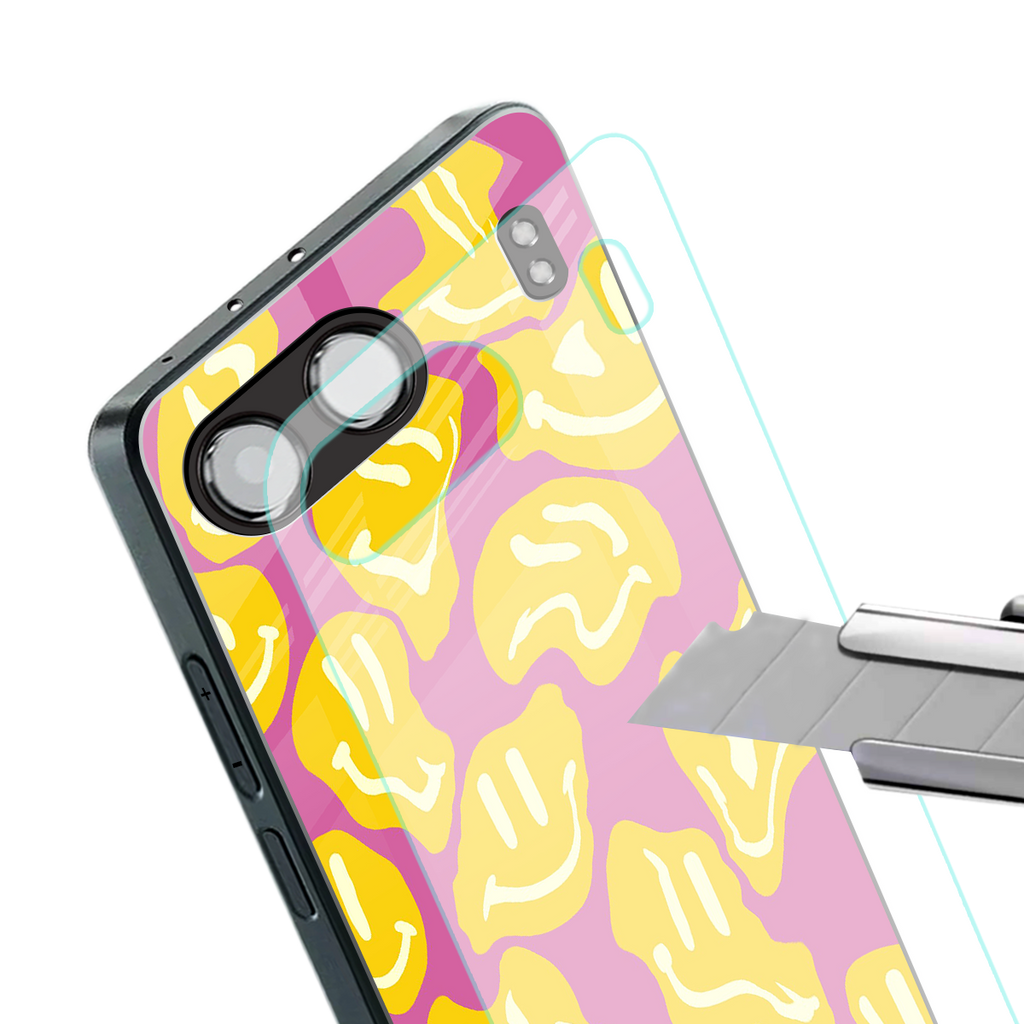 happy trip back phone cover | glass case for oneplus nord 4
