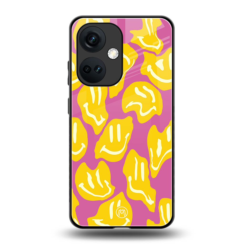 happy trip back phone cover | glass case for oneplus nord ce 3