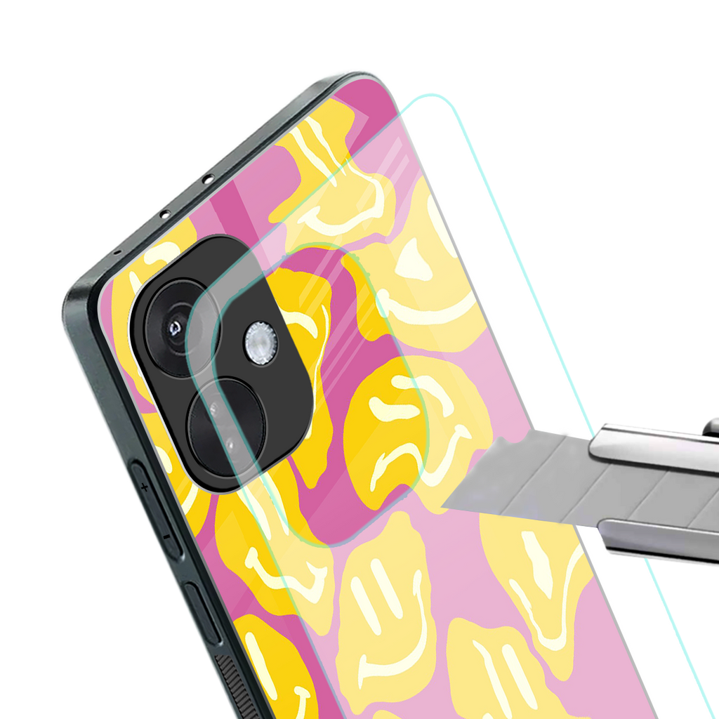 happy trip back phone cover | glass case for oneplus nord ce 3