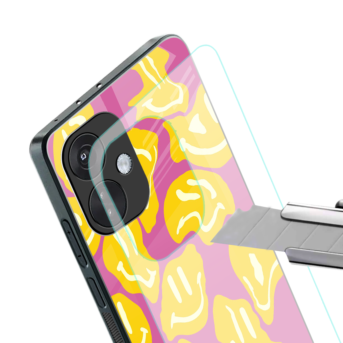 happy trip back phone cover | glass case for oneplus nord ce 3