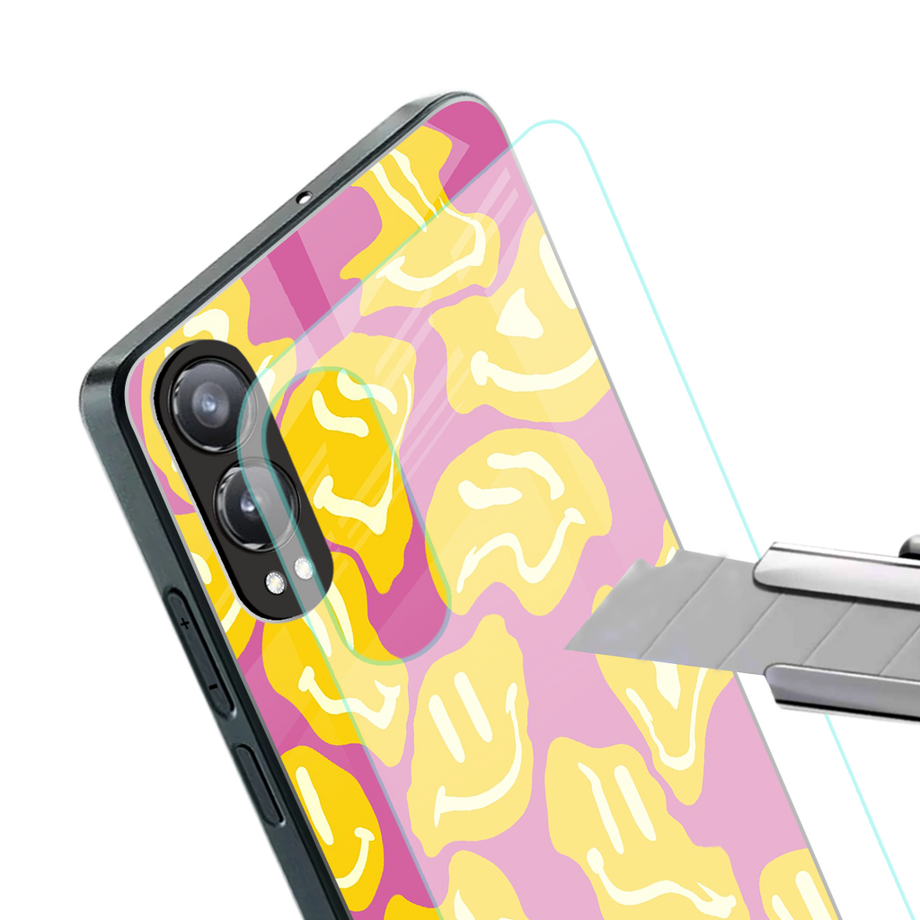 happy trip back phone cover | glass case for oneplus nord ce 4 lite