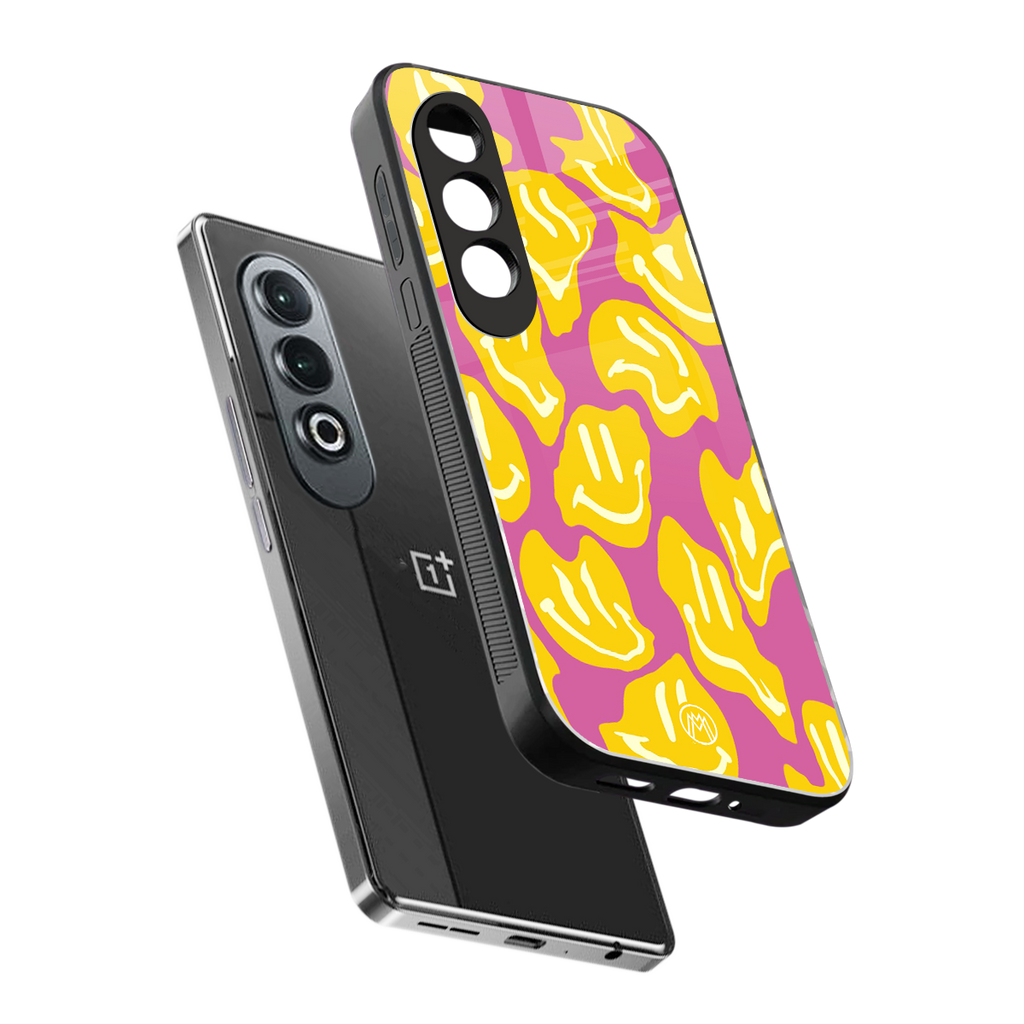 happy trip back phone cover | glass case for oneplus nord ce 4