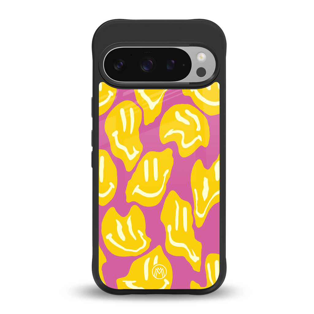 happy trip back phone cover | glass case for google pixel 9 pro