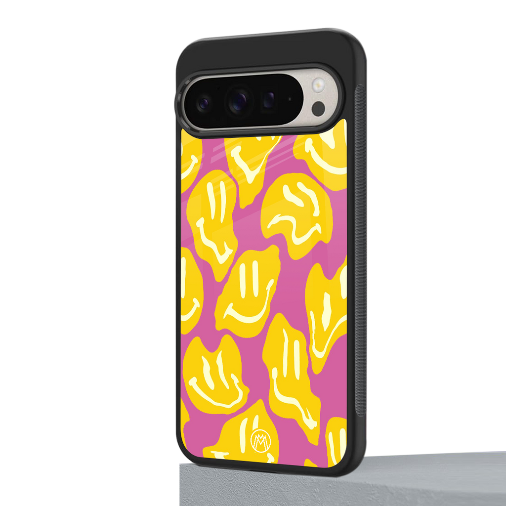 happy trip back phone cover | glass case for google pixel 9 pro