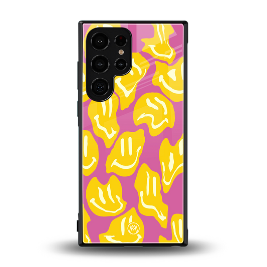 happy trip back phone cover | glass case for samsung galaxy s24 ultra