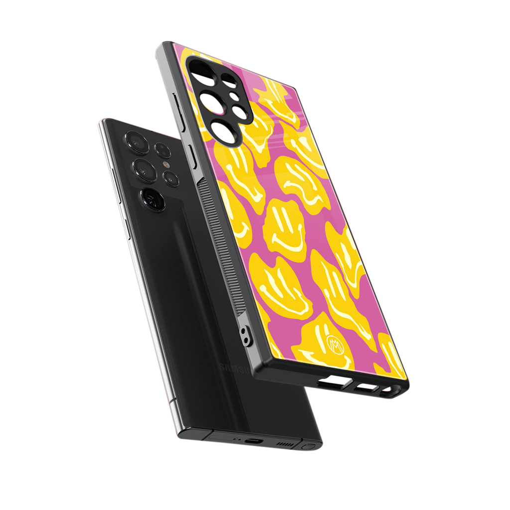 happy trip back phone cover | glass case for samsung galaxy s23 ultra