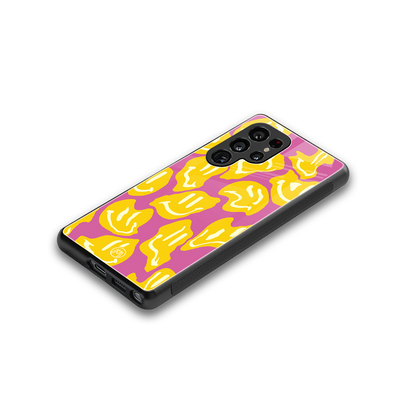 happy trip back phone cover | glass case for samsung galaxy s25 ultra