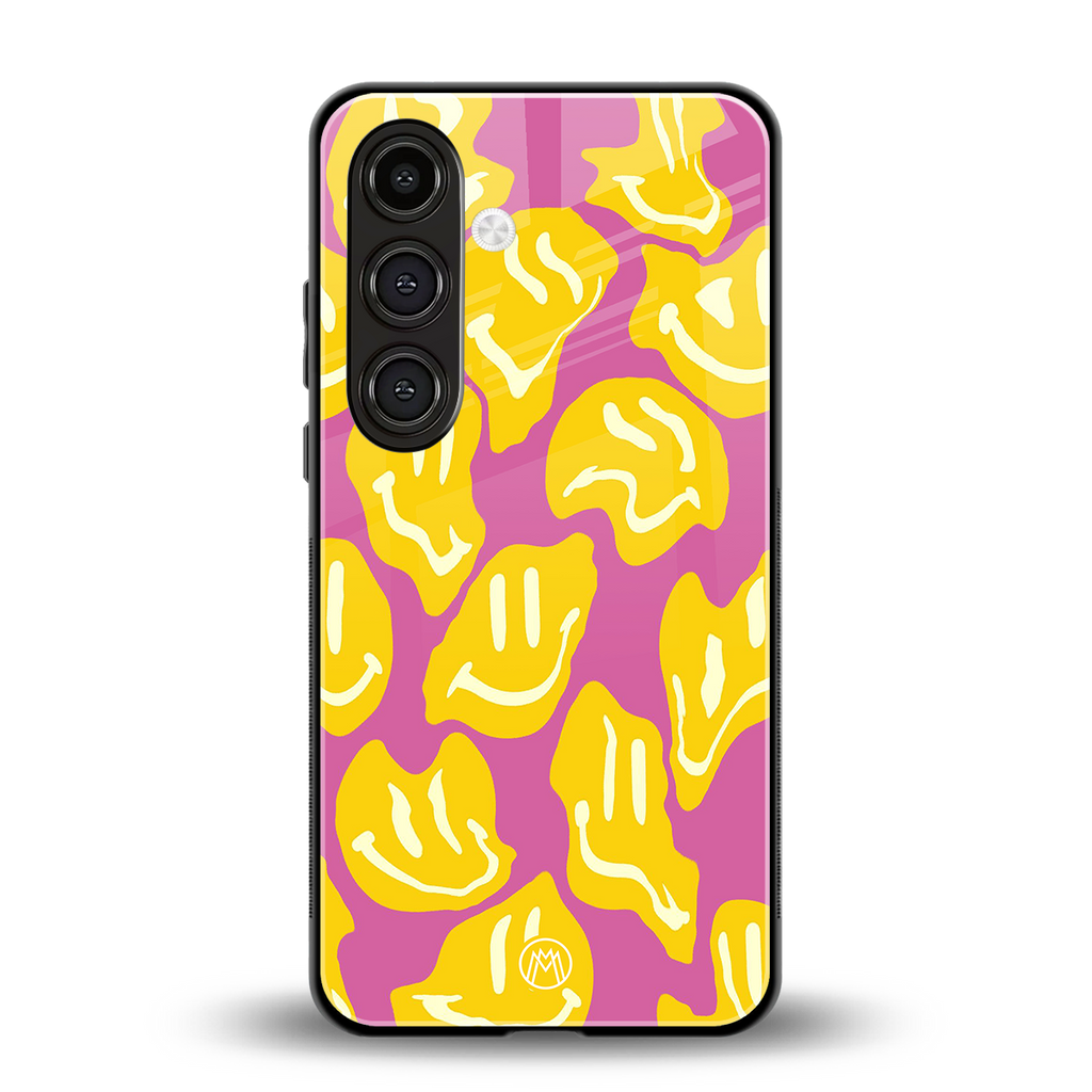 happy trip back phone cover | glass case for samsung galaxy s24 plus