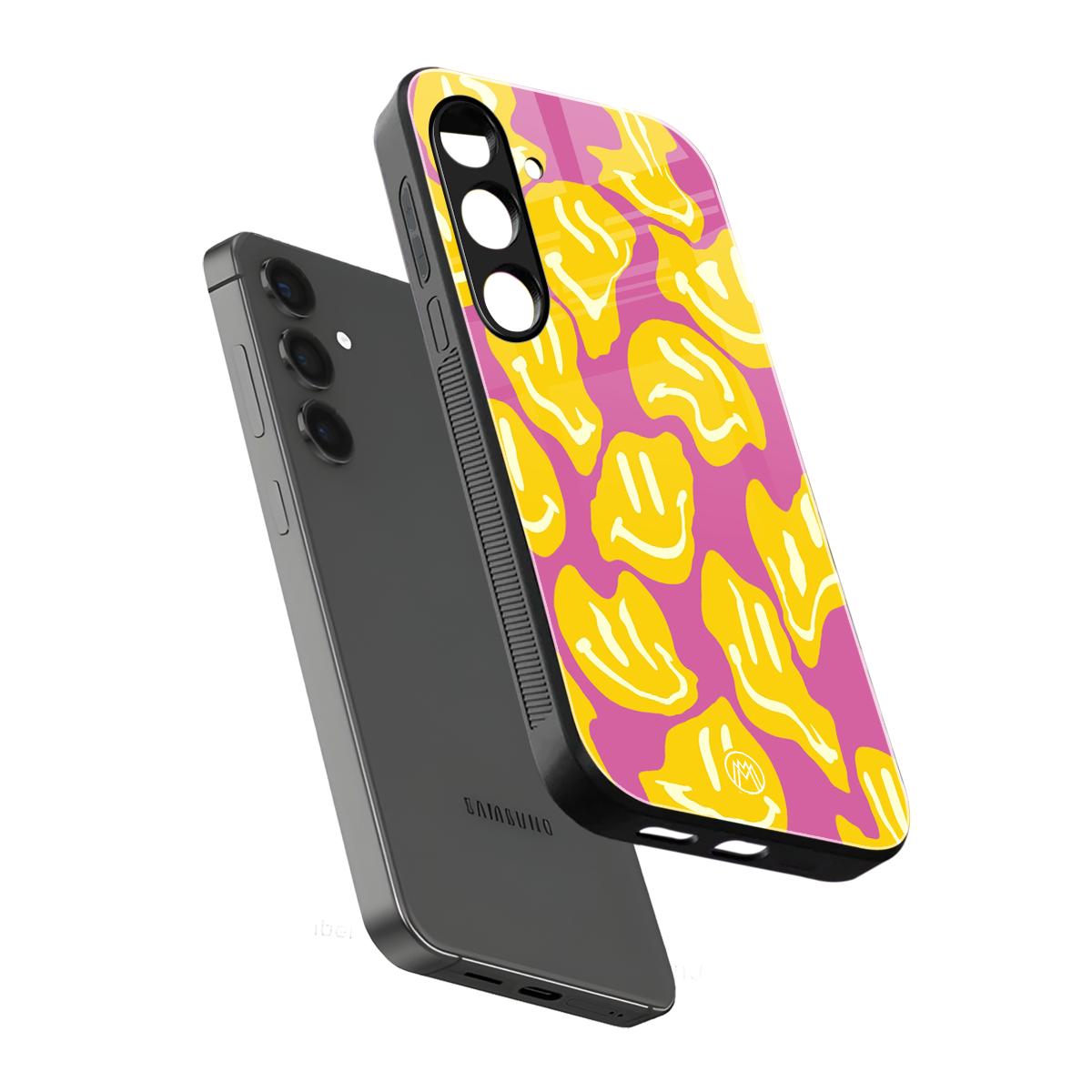 happy trip back phone cover | glass case for samsung galaxy s24 plus