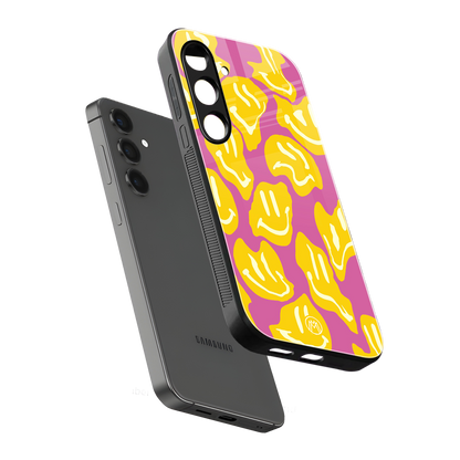 happy trip back phone cover | glass case for samsung galaxy s24 fe
