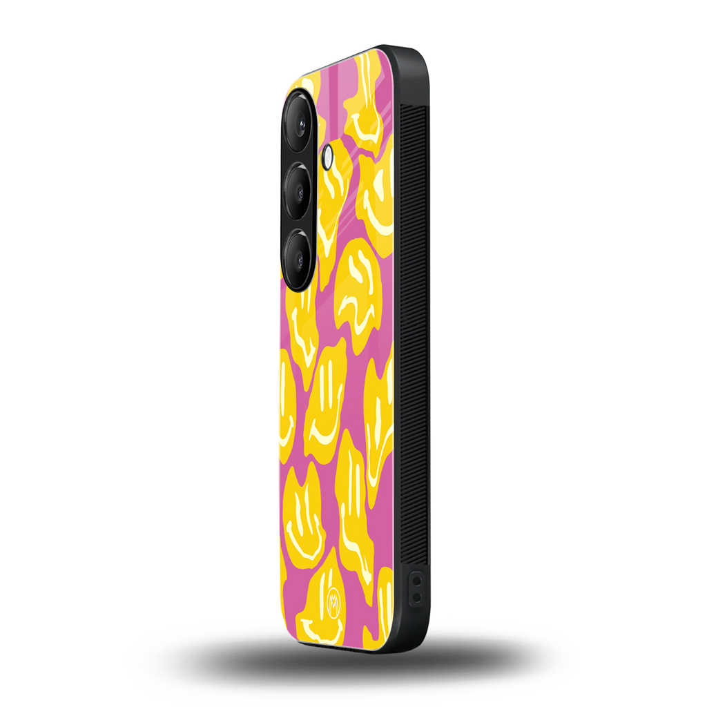 happy trip back phone cover | glass case for samsung galaxy s24 plus