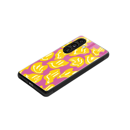 happy trip back phone cover | glass case for samsung galaxy s24 fe