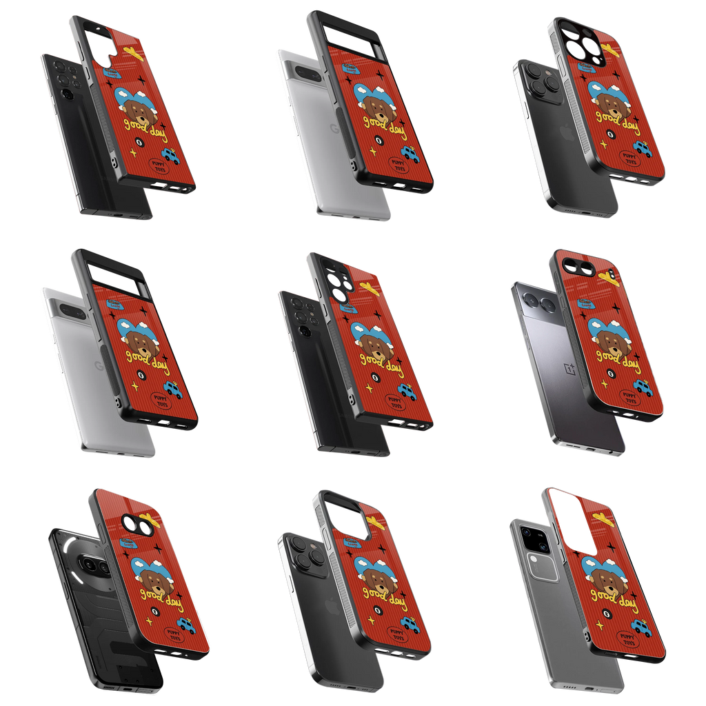 Durable Glass Back Mobile Case for iPhone, Samsung, OnePlus, Google Pixel, Redmi, Vivo, Oppo