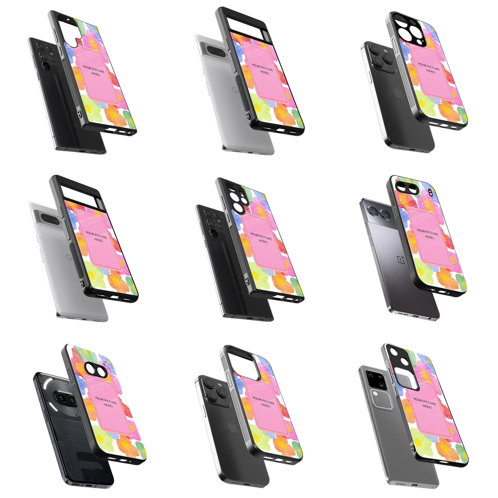 Polaroid Personalised Glass Phone Case