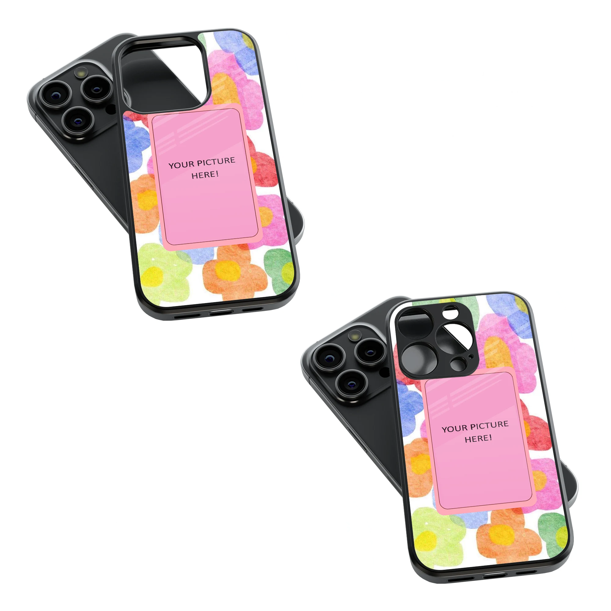 Polaroid Personalised Glass Phone Case