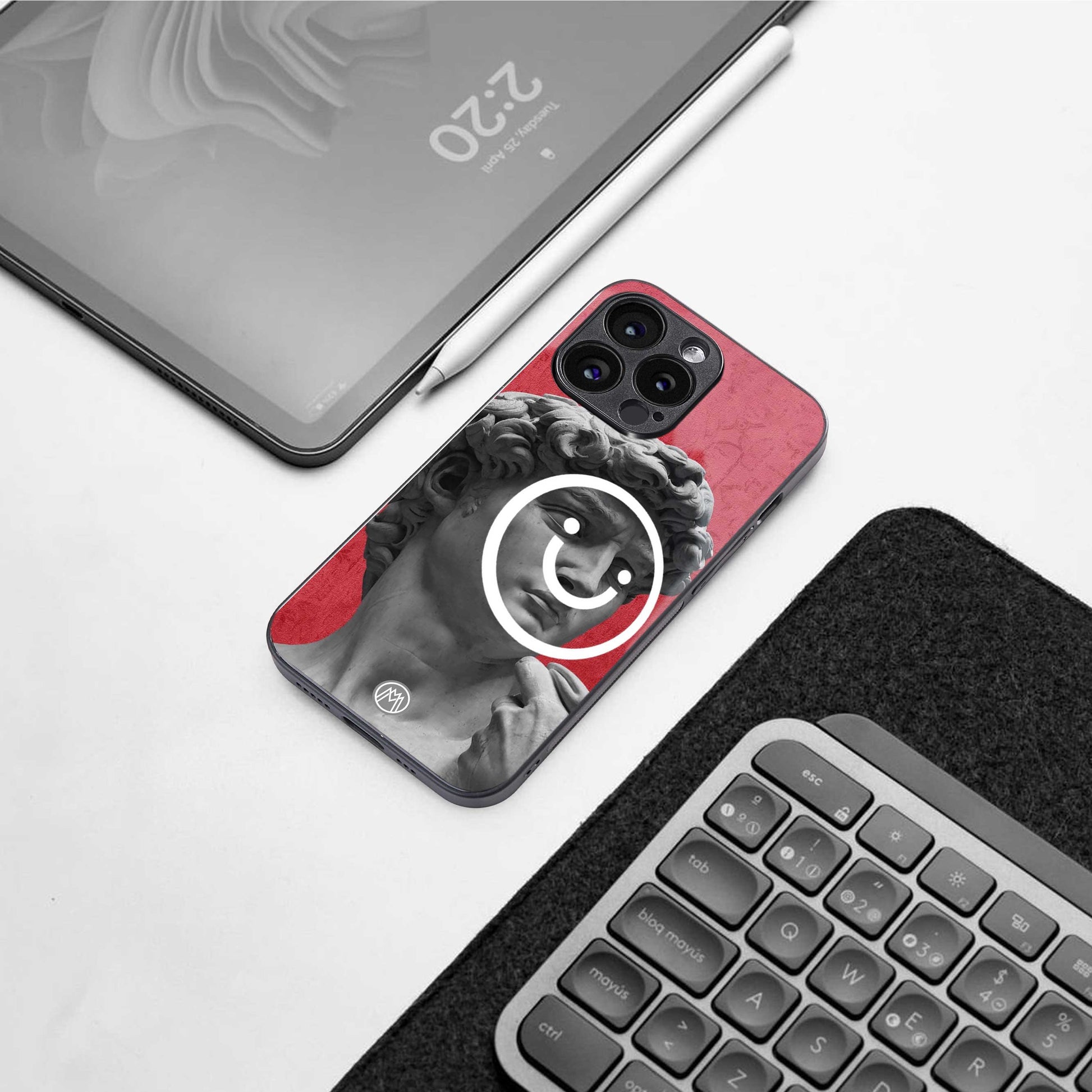 happy michelangelo back phone cover | glass case for iphone 13 pro max