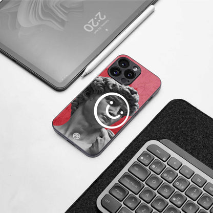 happy michelangelo back phone cover | glass case for iphone 13 pro max