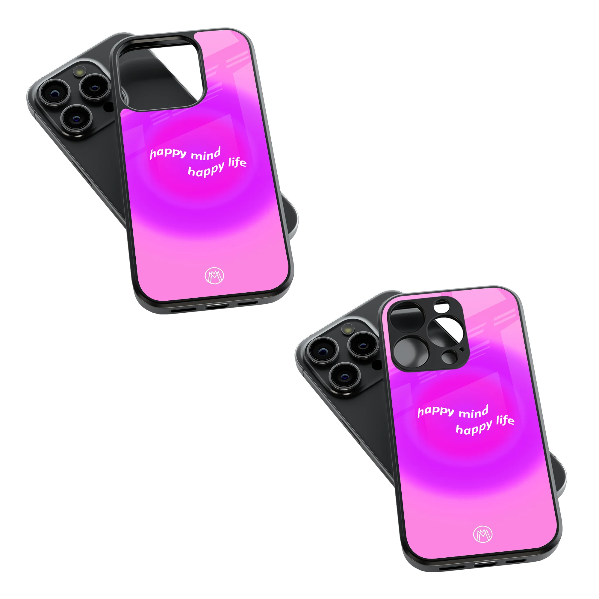 Trendy Glass Back Mobile Case for iPhone, Samsung, Redmi, OnePlus, Google Pixel, Motorola