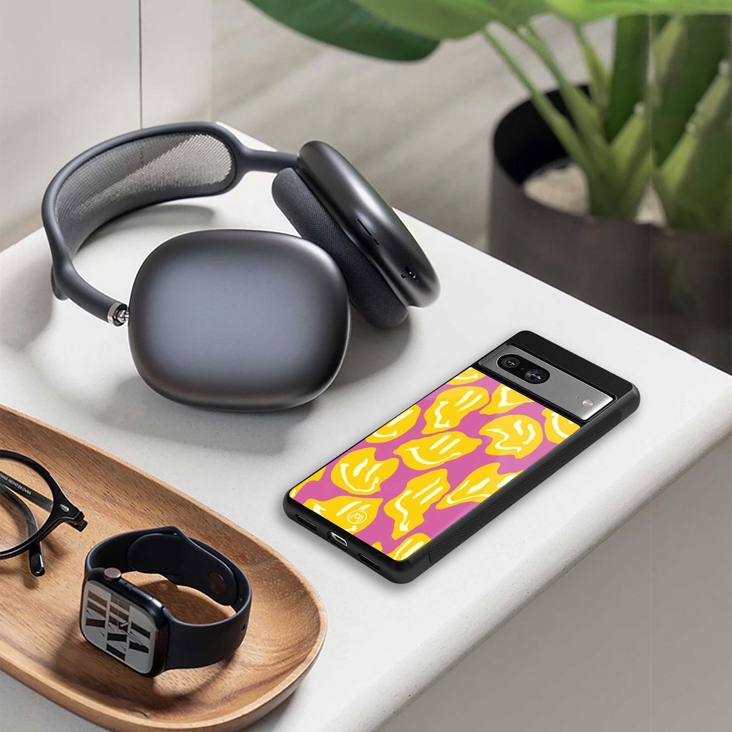 happy trip back phone cover | glass case for Google Pixel 6A