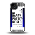 harry potter hogwarts boarding pass ticket back phone cover | glass case for iphone 13 mini