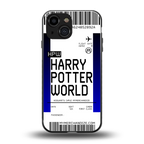 harry potter hogwarts boarding pass ticket back phone cover | glass case for iphone 13 mini