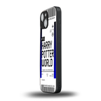 harry potter hogwarts boarding pass ticket back phone cover | glass case for iphone 13 mini